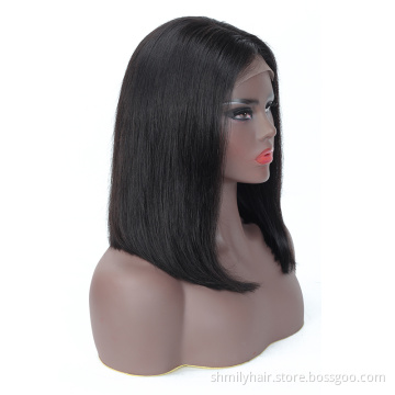 Cheap Straight Short Bob Wig Natural Human Hair Hd Full Transparent Lace Front Wig Raw Indian Virgin Human Hair Lace Frontal Wig